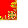 Designer Red Velvet Embroidered Pooja Aasan - Achleshwar