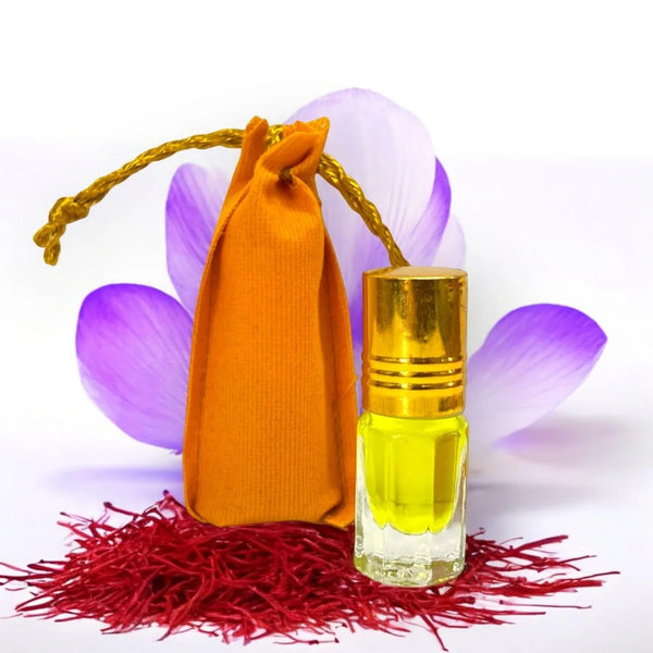 Pure Kesar Attar/Itra for God with Long Lasting Natural Fragnance obtained from Flowers Without Alochol/Essence - Achleshwar