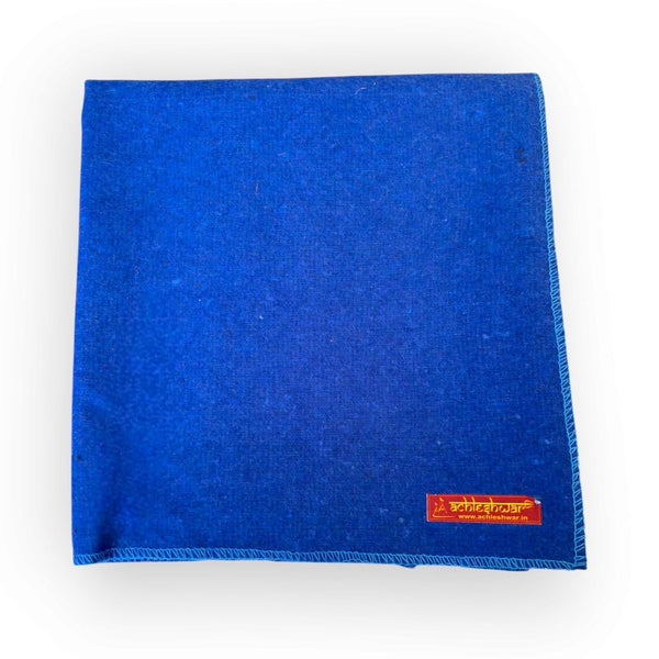 Navy Blue Woolen Pooja Aasan