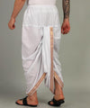 Readymade Dhoti Khadi Mix Cotton White Colour - Achleshwar