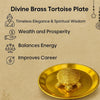 Vastu Feng Shui Brass Tortoise with Plate - Achleshwar