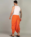 Readymade Dhoti Khadi Mix Cotton Orange/Bhagwa Colour - Achleshwar