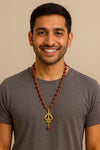 Rudraksha Mala Necklace with Trishool Pendant - Achleshwar