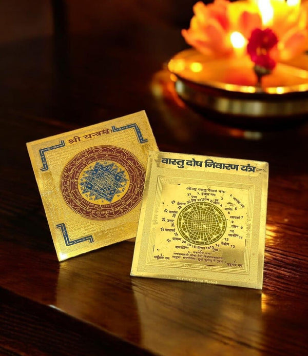 Ghar ki samriddhi Yantra Combo of Shri Yantra and Vastu dosh nivaran Yantra - Achleshwar