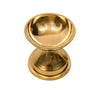 Brass diya oil lamp with mirrored round bowl on pedestal base