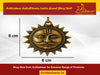 Gold sun face pendant wall hanging with black braided cord