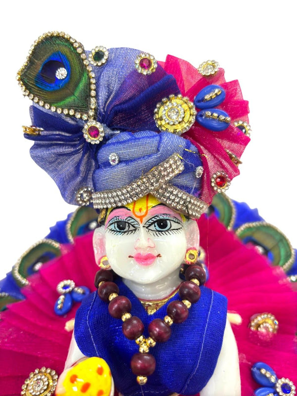 Achleshwar Small Orignal Laal Chandan Red Sandalwood Mala for God Idol Small Mala Garland Haar for Car Idols, Moti Mala for Statue, Figurines, 7 cm