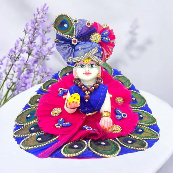 Achleshwar Small orignal Laal Chandan Red Sandalwood Mala for God Idol Small Mala Garland Haar for Car Idols, Moti Mala for Statue, Figurines, 7 cm size 0 to 5 No Laddu gopal