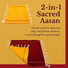 Pure Woolen Aasan Dual Color Reversible Hand Knitted Pooja Meditation Mat - Achleshwar