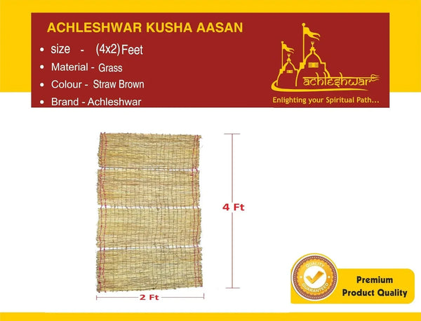 Grass Kusha Aasan Mat 2 x4 Feet - Achleshwar