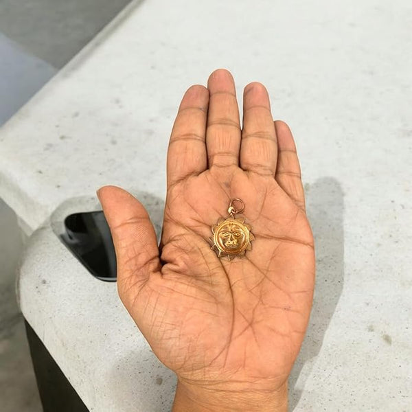 Achleshwar Sun Face Copper Pendant Metal Traditional Design