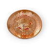 Copper tortoise decorative plate with raised tortoise relief and decorative rim