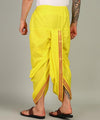 Readymade Dhoti Khadi Mix Cotton Yellow Colour - Achleshwar