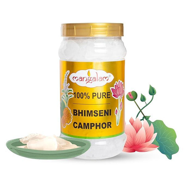 Bhimseni Camphor 100% Pure & Organic for Puja & Aarti – Achleshwar - Achleshwar