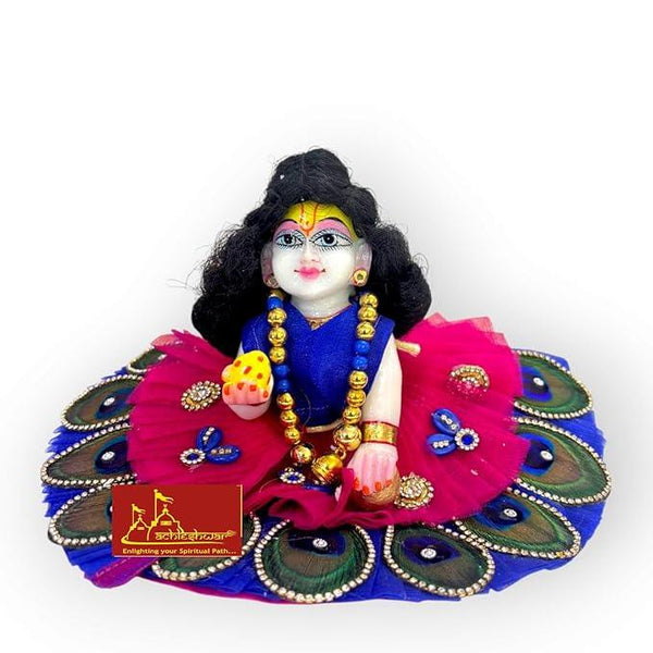 Ladoo Gopal Shinning Black Hair All size - Achleshwar