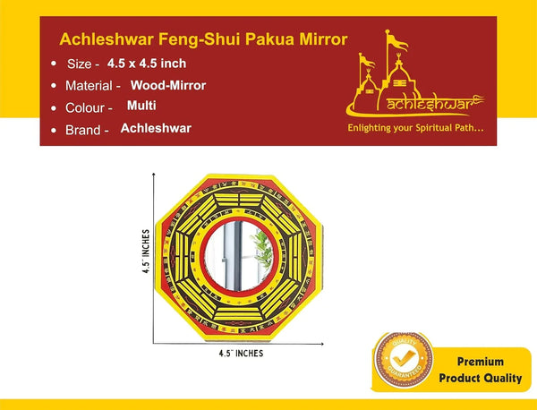 Plus Value Feng Shui Pakua Bagua Vastu Mirror Positive Energy - Achleshwar