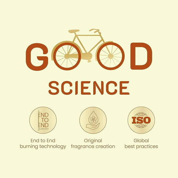 Cycle branding card with gold bicycle icon and text “Gold science”