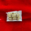 Pearl bead decorative ornament with gold inlays, in clear bag