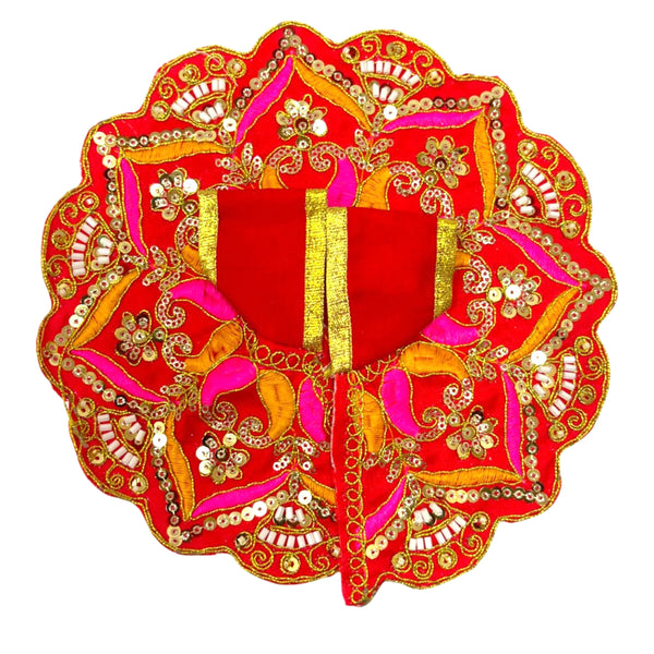 Laddu Gopal poshak/Dress | Bal Gopal Poshak Handmade Embroidered Dress with Stone & Jari Work Size 0 to 6 - Achleshwar
