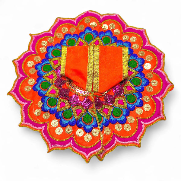 Laddu Gopal poshak/Dress | Bal Gopal Poshak Handmade Embroidered Dress with jhari Work Size 0 to 6