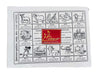 Panchang Jantri booklet page with animal horoscope-style illustrations and red central logo