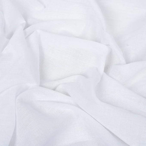 White cotton gamcha patka with textured weave and soft folds