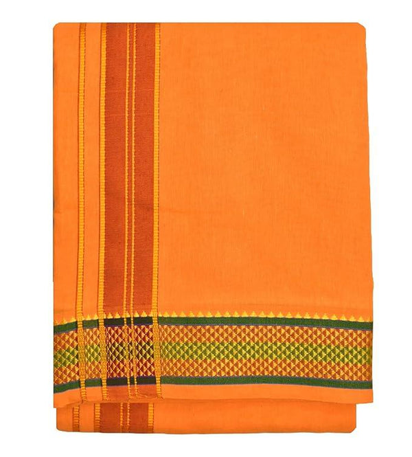 Pure Cotton Special Dhoti Orange Colour - Achleshwar