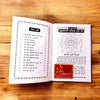 Open Shree Durga Kavach book pages with list and circular diagram