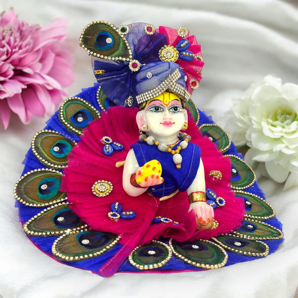 Achleshwar Small Vaijyanti Mala for God Idol Small Mala Garland Haar for Car Idols, Moti Mala for Statue, Figurines, 7 cm