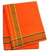Pure cotton special dhoti set Orange/bhagwa colour along angvastra - Achleshwar
