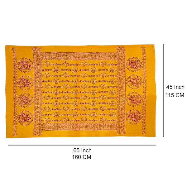 Shiv Bhakt Kesariya Ramnami Shawl Cotton / Om Namah Shivaya Print Orange Color
