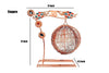 Copper wire swing with colorful floral ornaments and round hanging basket
