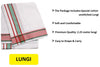 Pure cotton best quality Lungi White colour - Achleshwar