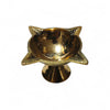 Golden Char Mukhi Brass Diya For Pooja - Achleshwar