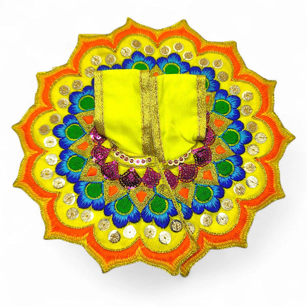 Laddu Gopal poshak/Dress | Bal Gopal Poshak Handmade Embroidered Dress with jhari Work Size 0 to 6