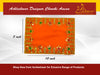 Designer Velvet Embroidered Pooja Aasan Cloth 8X10 inch ORANGE | Chowki Aasan for God Idol