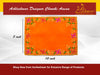 Designer Orange Velvet Embroidered Pooja Aasan Cloth - Achleshwar