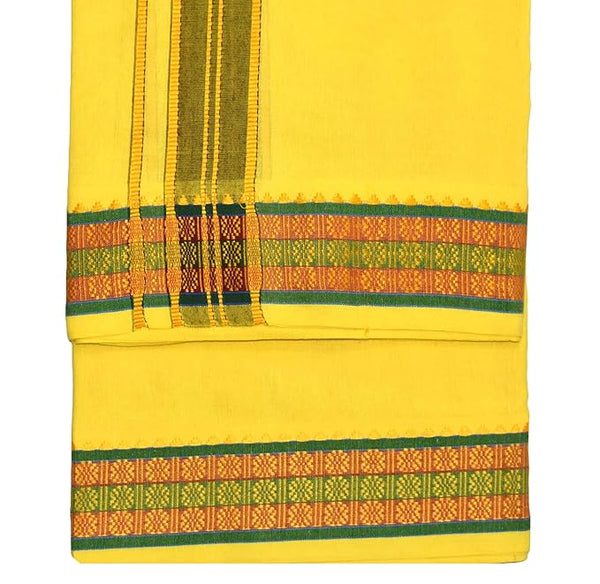 Pure Cotton Special Dhoti yellow colour