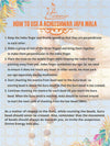 Instruction card for using a japa mala