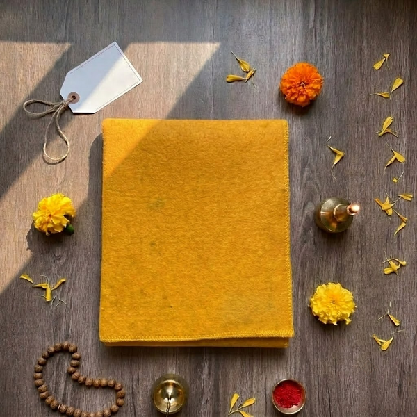 Yellow Woolen Pooja Aasan