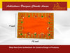 Designer Velvet Embroidered Pooja Aasan Cloth 9X12 inch ORANGE | Chowki Aasan for God Idol