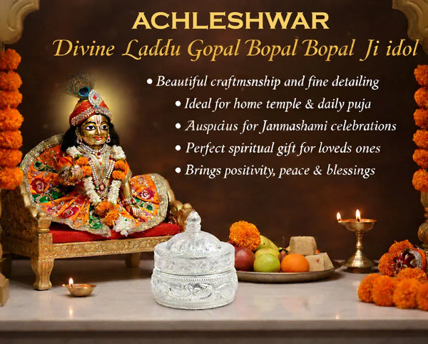 Laddu Gopal Banta Ji | Divine Genman Silver | For Thakur JI Sewa - Achleshwar