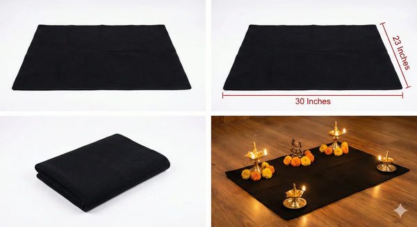 Black Woolen Pooja Aasan - Achleshwar