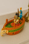 Thakurji Divine Boat Shringar small size-Mor Vahan Nauka for Bal Gopal Seating and Decoration for 0-1 no laddu goplal - Achleshwar