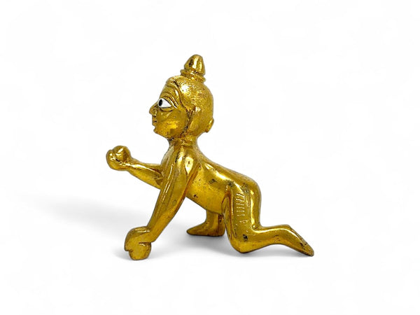 Brass Laddu Gopal Murti Multiple Sizes