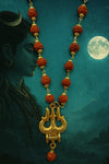 Shiva Trishool Rudraksha Necklace for Men & Women | Spiritual Protection Pendant with Natural Rudraksha Beads - Achleshwar