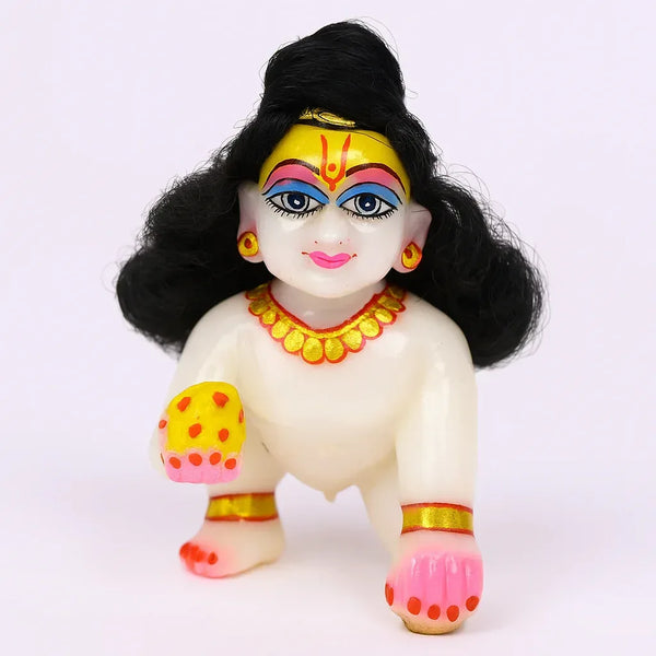 Ladoo Gopal Shinning Black Hair (0 No) - Achleshwar
