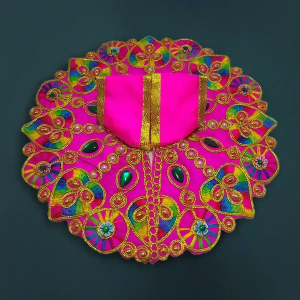 Laddu Gopal poshak/Dress | Bal Gopal Poshak Size 6 Handmade Jari & Stone Work - Achleshwar