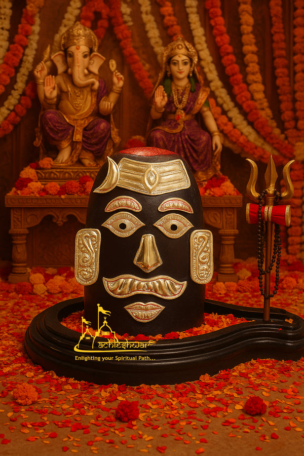 Achleshwar German Silver Hanuman Ji Mukharbind Shringar Set – Traditional Face Decoration Set for Hanuman Idol 6 inch