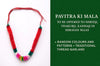 Pavitra ki Mala for Shreeji | Random Colours & Patterns | Traditional Thread Garland for Thakurji, Kanhaji, Deity Adornment in Shravan Maas Size 22 Inch - Achleshwar